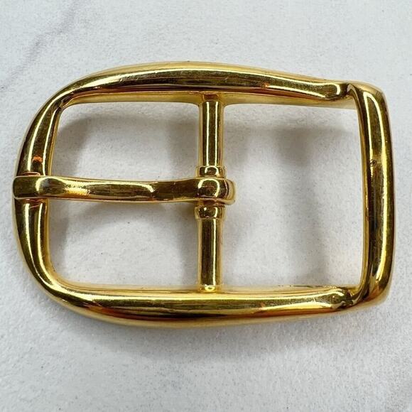 Vintage Gold Tone Simple Basic Belt Buckle for up to 1 Inch Belt - Picture 1 of 8